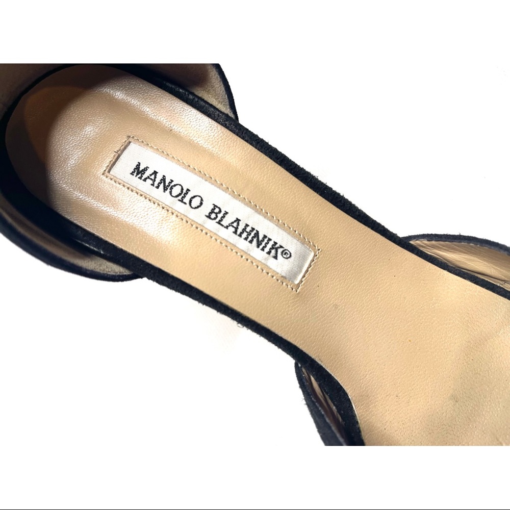 MANOLO BLAHNIK SUEDE PUMPS - Picture 6 of 7